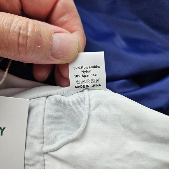 Womens B2prity Crossover Front Navy Blue One Piece Ruched Swimsuit Size 2XL - Picture 7 of 7